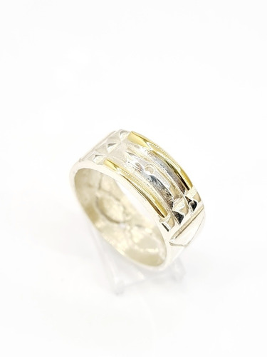 Anillo Atlante De Plata 925 Y Oro 