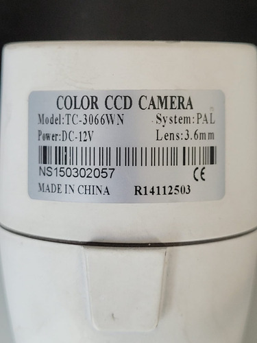Cámara De Vigilancia Ccd Tc-3066wn Dvr Blanco (Usado)