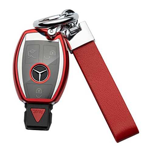 Funda Roja Llave De Coche Compatible Mercedes Benz, Lla...