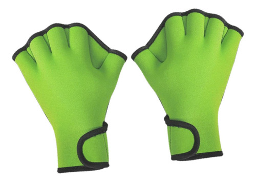 Guantes De Natación Palmeados, Guantes Acuáticos Verde L