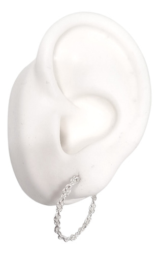 Aros Argollas Bali Trenza B De 22mm De Plata 925 Por Par