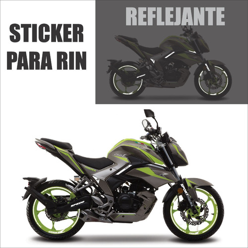Sticker Reflejantes Para Rines Moto Italika 250z + Regalo
