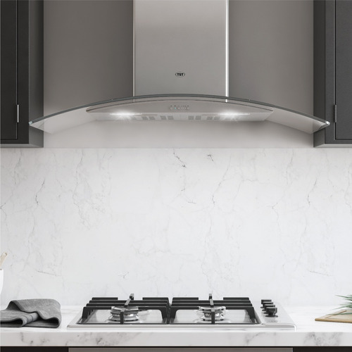 Imagen 8 de 10 de Extractor Cocina Tst Lacar Inox. Pared 500mm X 600mm 220v