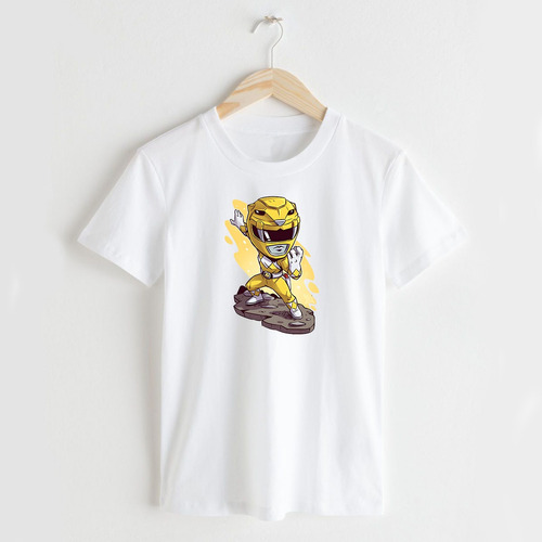 Remera Power Ranger Amarillo - Talles Especiales Niños