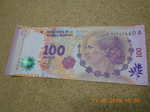 Billete Reposicion 100 Pesos Evita - Firmas- Boudou-del Pont