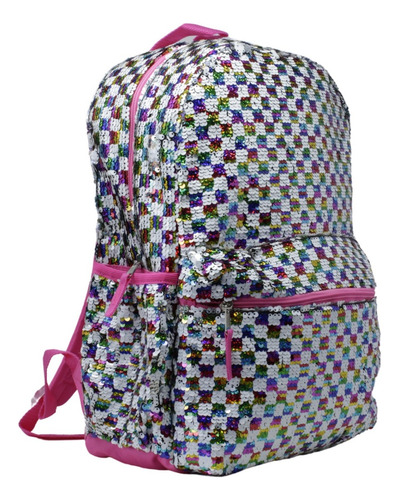 Mochila Escolar Niña Multicolor Color Blanco