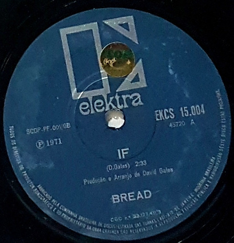 Compacto Bread - If -take Comfort - Elektra 1971 