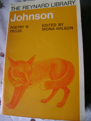 Johnson. The Reynard Library. Poetry And Prose. By M. Wilson