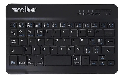 Mini Teclado Inalámbrico Weibo Bluetooth Mini Bat Recargable