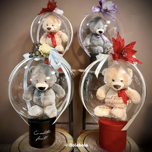 Bola Bola 20 Globos Burbuja Pvc Boca Ancha Para Peluches