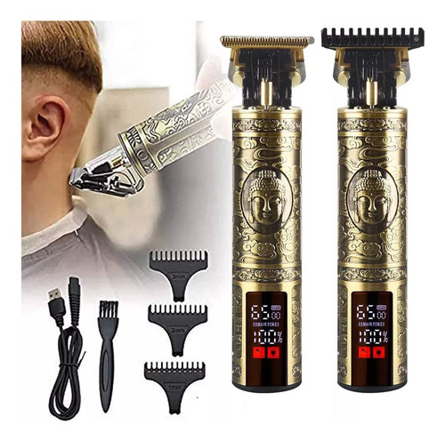 Cortapelos Profesional Para Hombre Recargable Kit De Corte