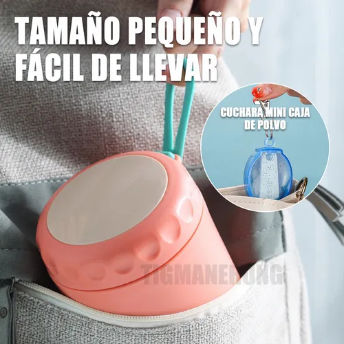 2pz Termo 430ml De Acero Inoxidable Exterior Portátil + 2 cucharas