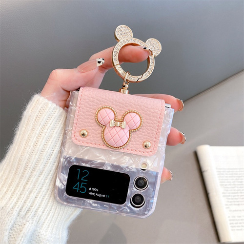 Funda Premium Tpu Perla Minnie Anillo Para Samsung Z Flip 3 