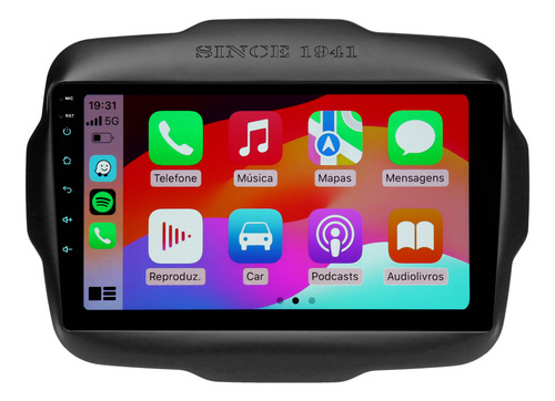 Multimidia Jeep Renegade Sport Android Auto Carplay 2ram 9p Cor Preto