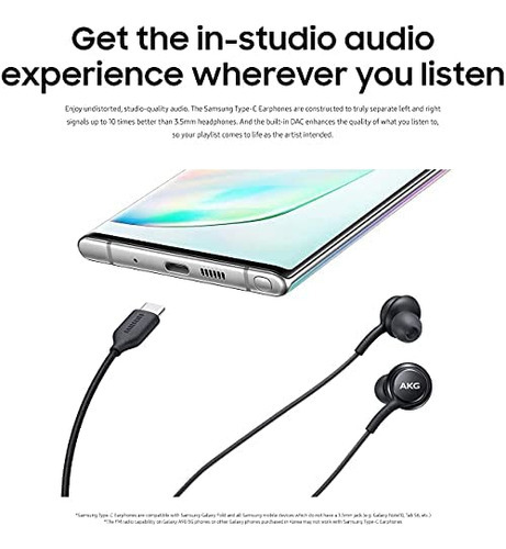 Audifonos Urbanx Oem Usb C Para Galaxy S10 Lite -negro Color negro