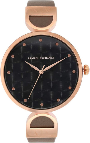 Ax5329 Reloj Armani Exchange Dama, Correa Piel Gris, Caratul