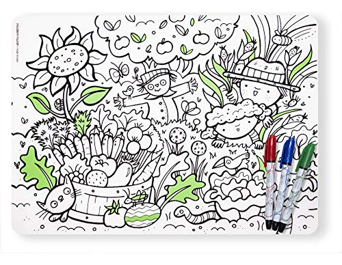 Modern Twist Garden 4 Marcadores Mark Mat Juego De Marc...