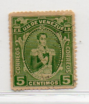 Venezuela 1914 Busto De Simon Bolivar Sc#256