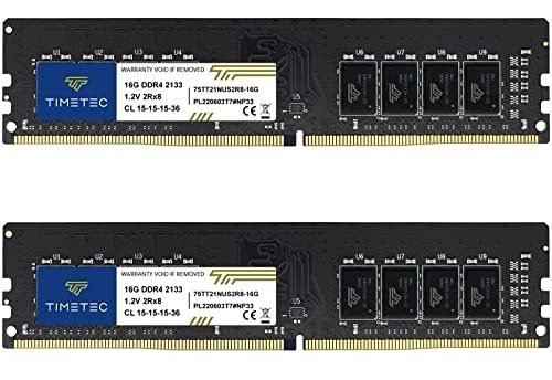 Kit Timetec De 32 Gb (2 X 16 Gb) Ddr4 2133 Mhz Pc4-17000 Sin