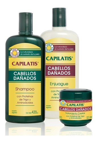 Set Capilatis Shampoo Enjuague Tratamiento Cabellos Dañados