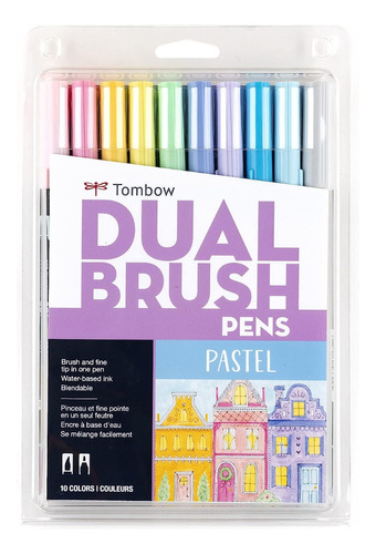 Marcadores Tombow Dual Brush Colores Pastel