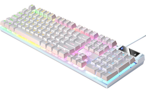 Teclado Mecánico Para Juegos Usb Rgb Retroiluminado Cómodo