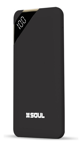 Powerbank Cargador Portátil Rapido 5000 Mah Con Visor Led Color Negro