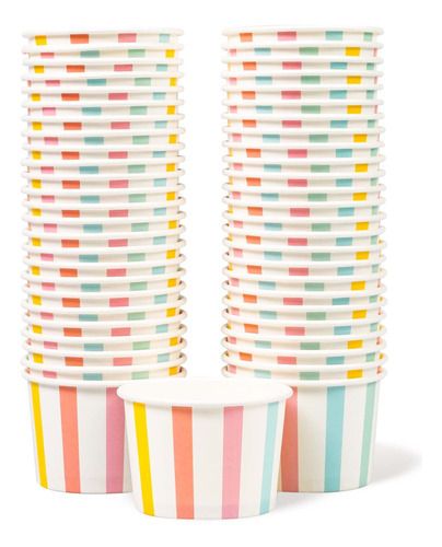 Matican Vasos De Papel Para Helado, 50 Cuencos De Postre Des