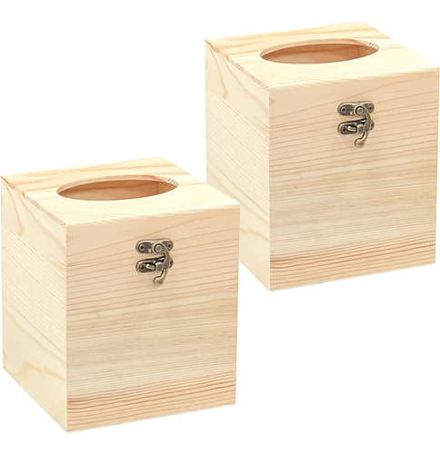 Paquete De 2 Fundas De Caja De Pañuelos De Madera Sin ...