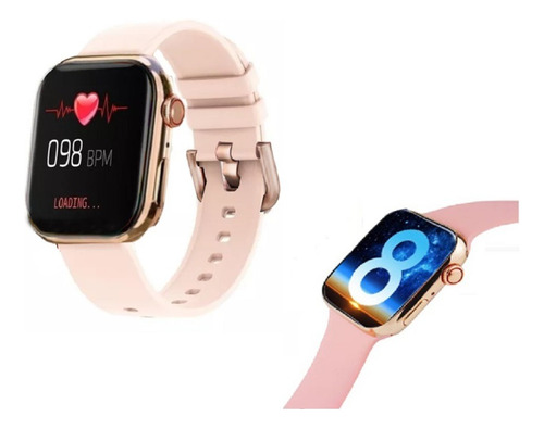 Reloj Inteligente Smartwatch S3 Para Mujer Ip67 Pink Gold