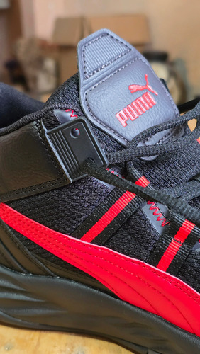 Tenis Puma Rebound Future Nextgen Originales Negro Rojo 27