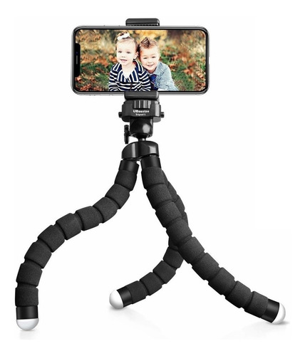 Tripode Pulpo 17cm Gopro Celular Con Cabezal Incluido Negro