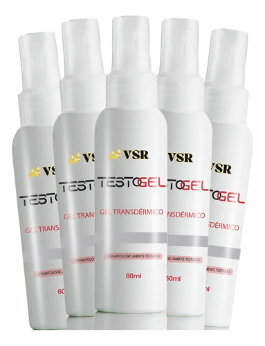 5x Testogel 60ml Original - Loja Oficial - Envio Imediato Sem Sabor