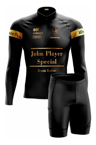 Conjunto Camisa Manga Longa E Bermuda Ciclismo John Player