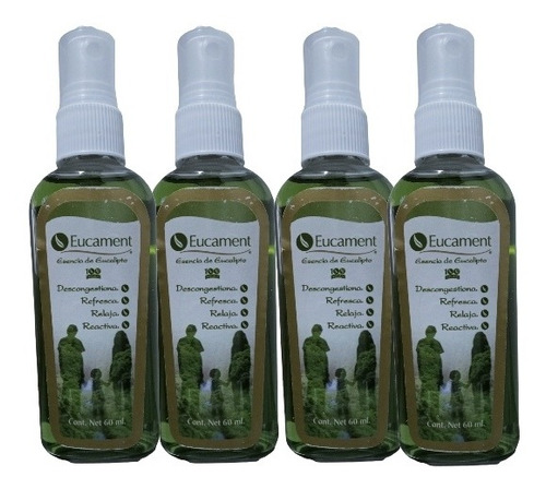 4 Eucament Esencia De Eucalipto 100% Natural 60ml Dulet 