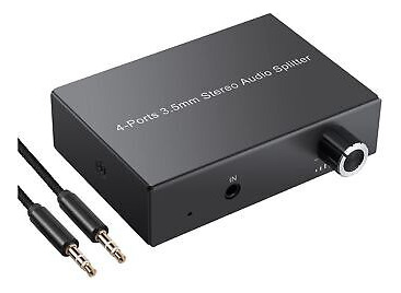 Linkfor 4 Port 3.5mm Stereo Audio Splitter, 3.5mm Audio  Ssb