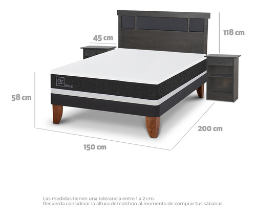 Cama Europea Gris