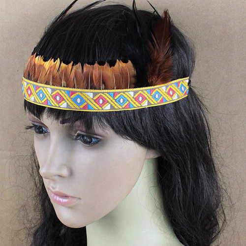 De Plumas, Diadema, Accesorios Para La Cabeza De Corona,