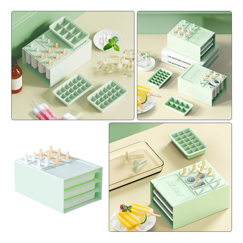 Moldes De Hielo Reutilizables, Caja De Paletas Para Piruleta