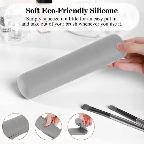 Bolsa De Silicona Para Brochas De Maquillaje (LG) Para Viaje