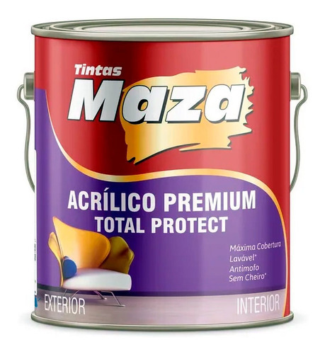 Maza Acrilico Premium 3,6 litros Cinza Elefante