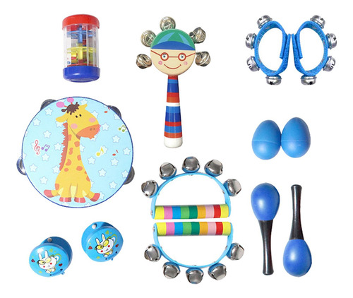 Juego De Percusión De Juguete Musical Montessori De 13 Azul