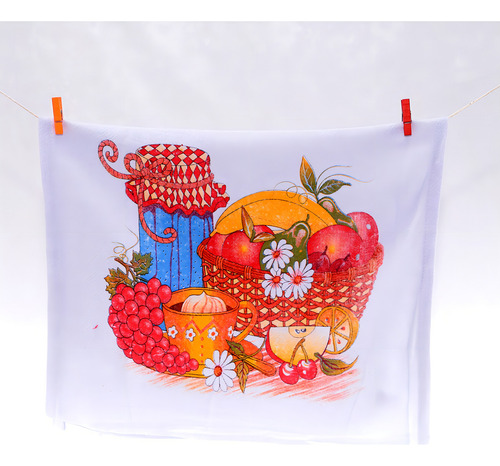 Pano De Prato Copa Estampado Panos De Cozinha 50 Unidades Cor Branco