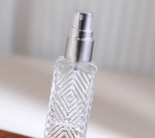 Kit 2 Porta Perfume De Vidro Tampa E Válvula Spray De Metal Cor 2prata12ml