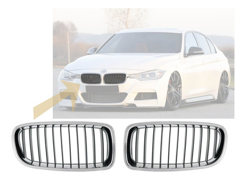 Grade Parachoque Esquerdo Direito Bmw 3 (f30 F80) 320i 12-18