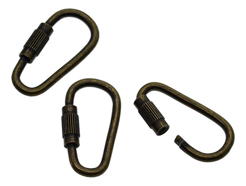 20pcs Alambre De Material Acero Mosquetón D Gancho Llavero