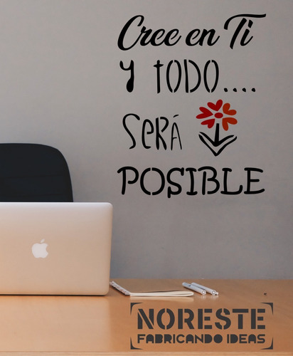 Stencil Frases Vintage Pared Muebles  50x60 Frs1301 