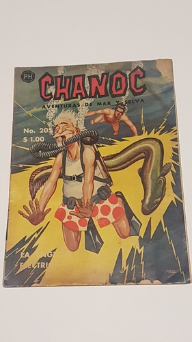 Comic Chanoc # 205  La Anguila Electrica Ed. Novedades 1963