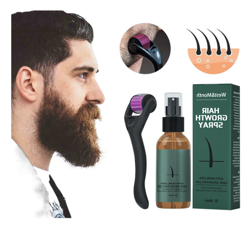 Spray Para El Crecimiento De La Barba Para Una Hidratación M