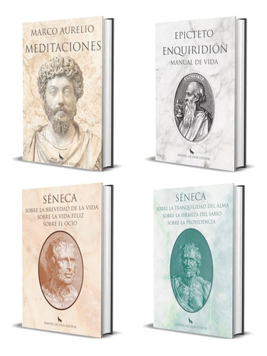  Pack X4 Libros Estoicismo - Marco Aurelio Epicteto Séneca